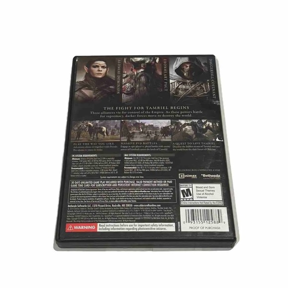 Elder Scrolls Online (Windows/Mac: Mac and Windows, 2014) MINT 4 Disks - Picture 2 of 5